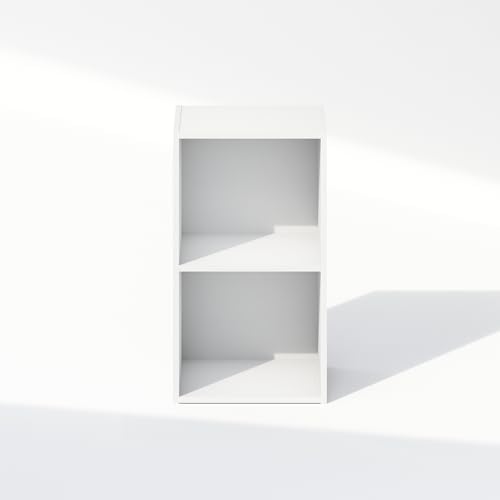 Furinno Reed Closet Organizers and Storage, 2-Tier Closet Organizer, Open Shelf Closet Storage, for Wardrobe, Bedroom, Living Room, White - Image 4