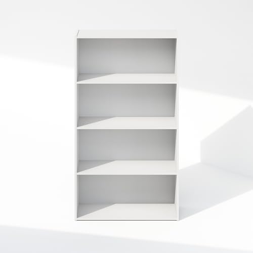 Furinno Reed Closet Organizers and Storage, 4-Tier Closet Organizer, Open Shelf Closet Storage, for Wardrobe, Bedroom, Living Room, White - Image 5