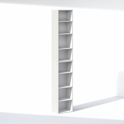 Furinno PASIR 8-Tier Closet Organizers and Storage, Open Shelf, Storage Organizer, 12-Inch Width, for Closet, Bedroom, White - Image 7