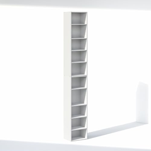 Furinno PASIR 10-Tier Closet Organizers and Storage, Open Shelf, Storage Organizer, 12-Inch Width, for Closet, Bedroom, White - Image 7