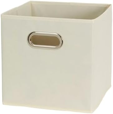 Household Essentials 82-1 Foldable Fabric Storage Bins |Set of 6 Cubby Cubes with Handles | Natural (Pack of 6) - Image 4