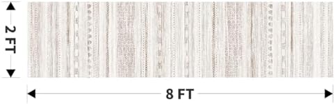 2x8 Runner Rug Machine Washable Non Slip Area Rug Distressed Neutral Moroccan Boho Rug Ultra Soft Floor Runners for Hallways for Entryway Laundry Room Kitchen, Brown - Image 2
