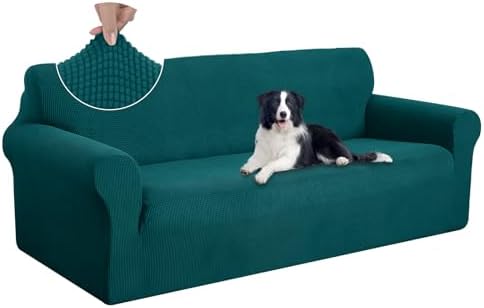 U-NICE HOME Oversized Stretch Couch Cover Slipcover, Blue by U-NICEHOME