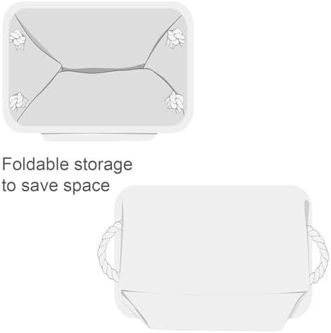 TheWarmHome Fabric Storage Bin, Large 1 Pack 15.7L*11.8W*8.3H Storage Basket for Home Storage and Organization, Shelf Basket with Cover for Living Room Bedroom Closet（White - Image 7