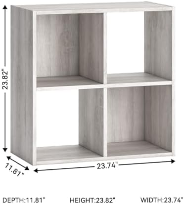 Signature Design by Ashley 4 Cube Storage Organizer, 24 in, Whitewash - Image 3