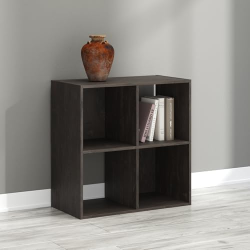 Signature Design by Ashley Piperton 4 Cube Storage Organizer or Bookcase, Charcoal - Image 2