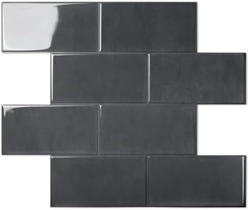 STICKGOO 10-Sheet Subway Tile Peel and Stick Backsplash, Self Adhesive Vinyl Wall Tiles, Stick on Backsplash for Kitchen and Bathroom(Thicker Design) by STICKGOO