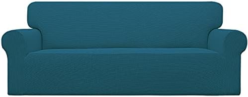 Easy-Going Stretch Oversized Sofa Couch Slipcover Washable Peacock Blue by Easy-Going