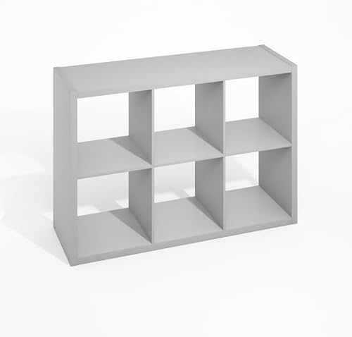 Furinno HERMITE Kitchen Island, 6-Cube Coffee Bar, Extra Thick Kitchen Storage, Bakers Rack, for Pantry Organizers and Storage, Kitchen Organization, Light Grey - Image 7