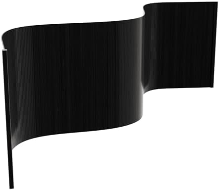 Red Lantern 2 ft. Short Bamboo Wave Screen - Black by RedLantern