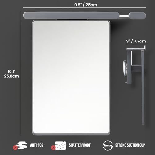 TAILI Shower Mirror Fogless for Shaving,Fogless Mirror for Shower with Tray - Image 6