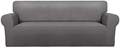 PureFit Stretch Couch Covers for Sofa Large Sofa Slipcovers Light Gray by PureFit