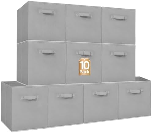 STORAGE MANIAC Storage Cubes, 13 Inch 10 Pack Collapsible Fabric Shelf Bins by STORAGEMANIAC