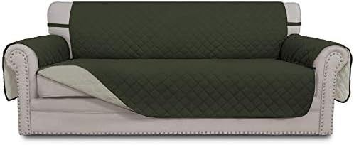 Easy-Going Reversible Couch Cover, 4 Seater Sofa, Army Green/Beige by Easy-Going
