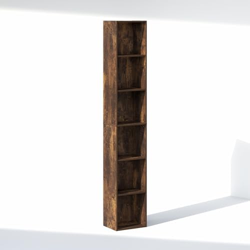 Furinno Cubicle 6-Tier Closet Organizers and Storage, Closet Organizer, Open Shelf Closet Storage, 21.1" W, for Wardrobe, Bedroom, Living Room, Amber Pine - Image 6