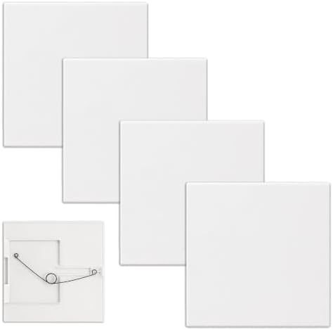 4 Pcs 12"x12" Adjustable Spring Loaded Access Panel for Drywall,Plastic Drywall Ceiling Access Panel for Plumbing,White Wall Hole Cover Plate Fits 7.5" x 8.5" to 12" x 12" Cutouts,Verify Opening Size by Unknown