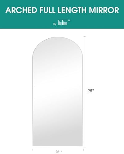 70''x26'' Full Length Mirror, Large Arched Floor Mirror with Stand, Oversized Wall Mirror, Full Body Mirrors Standing Leaning for Living Room, Bedroom (White) - Image 4