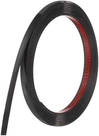 uxcell Black Peel and Stick Molding Trim, 0.4 Inch x 9.8 ft Self-Adhesive Mirror Tape, Flexible PVC Border Strip for Wall Decoration Tile Edge Ceiling Floor Frame Furniture Decoration by uxcell