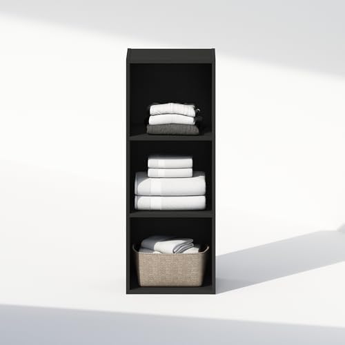 Furinno Reed Closet Organizers and Storage, 3-Tier Closet Organizer, Open Shelf Closet Storage, for Wardrobe, Bedroom, Living Room, Blackwood - Image 5