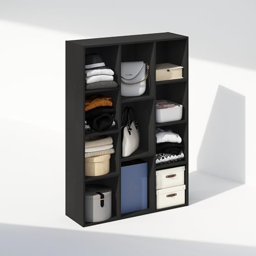 Furinno Reed Closet Organizers and Storage, 11-Cube Closet Organizer, Open Shelf Closet Storage, for Wardrobe, Bedroom, Living Room, Blackwood - Image 4