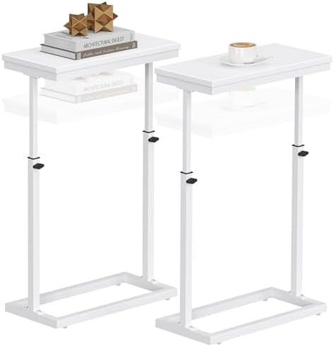 TUTOTAK End Table, Side Table, Tall Couch Table, Sofa Table, Set of 2 by ChoosetutotakFurnitureBuildYourCozyHome