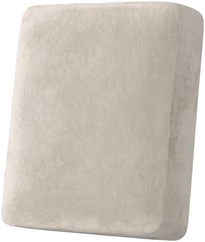 H.VERSAILTEX Velvet Stretch Couch Cushion Cover Plush Cushion Slipcover for Chair Cushion Furniture Protector Seat Cushion Sofa Cover (1 Piece Armchair Cushion Covers, French Oak) by HVERSAILTEX