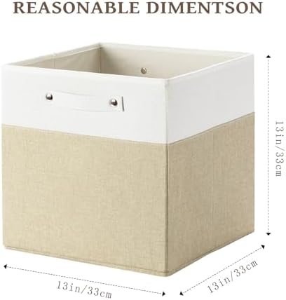 FinishingBo 13x13x13 Storage Cube Bins 6 Pack, Cube Shelf Baskets - Image 3