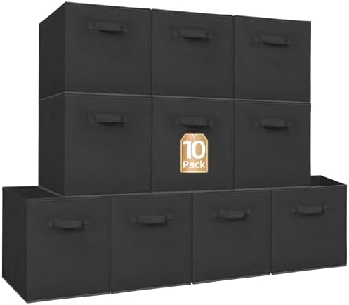 STORAGE MANIAC Storage Cubes, 13 Inch 10 Pack Collapsible Fabric Shelf Bins by STORAGEMANIAC