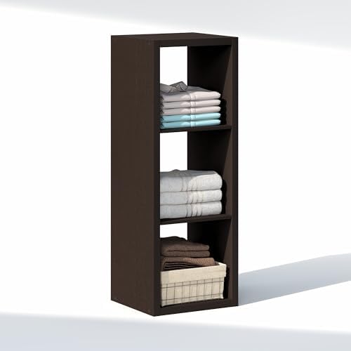 Furinno Cubic Extra Thick 3-Cube Closet Organizers and Storage, Dark Oak - Image 5