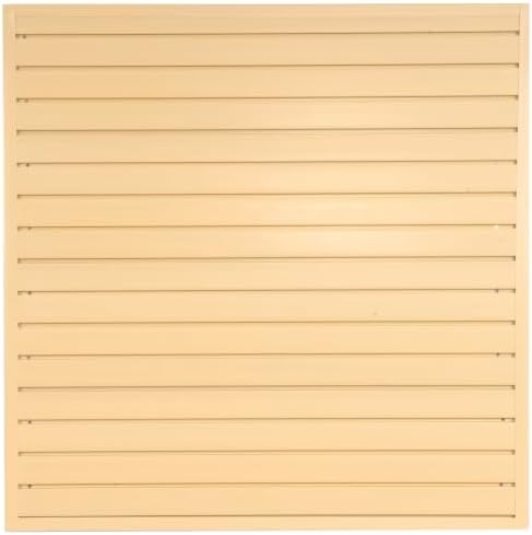 FRAYSCENT Slat Wall Paneling Garage Wall Organizer, Slatwall Panels Garage Tool Organizer Wall Mount Garage Slat Wall Storage Systems, Slat Board PVC Wall Panels Garage Storage (BEIGE, 4ftx4ft) by FRAYSCENT