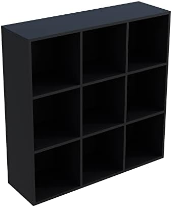 OSCHF 9-Cube Storage Shelf Bookcase, Black by OSCHF
