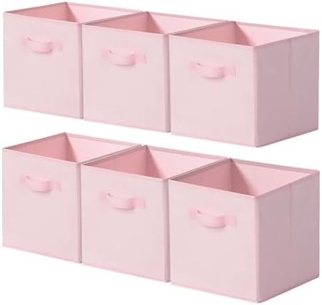 Cupic Cupid 6-Pack 11x11 Storage Cubes, Cube Storage Organizer, Pink by CupicCupid
