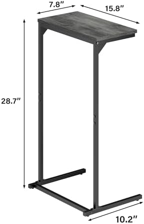 TUTOTAK C Shaped End Table Set of 2, 28.7 inch Tall Couch Small Side Table - Image 6