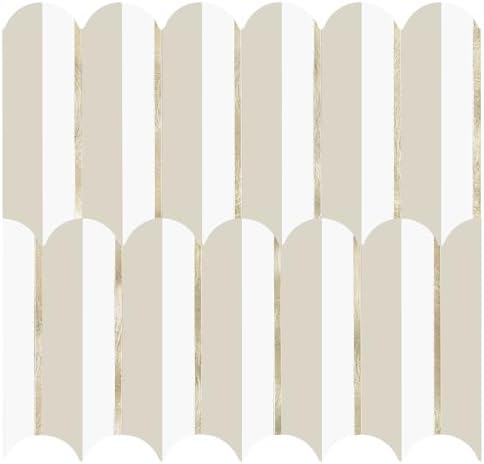 Vamos Tile Peel and Stick Backsplash Seamless Tile,PVC+Gold,Matt,10-Sheet by VamosTile