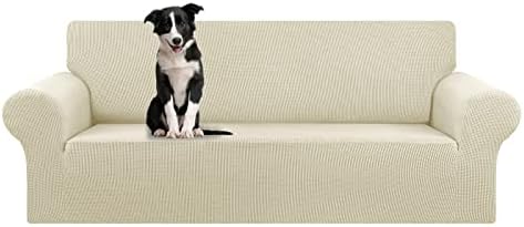 KEKUOU Stretch Oversized Couch Covers for Sofa Slipcover,Beige by KEKUOU