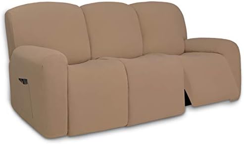PureFit Super Stretch 3 Seats Recliner Sofa Couch Cover with Pocket by PureFit