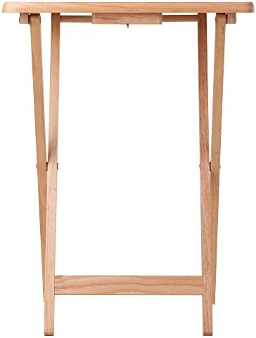 Winsome Alex Set of 2 Foldable Snack Tables, Natural, 26" - Image 5