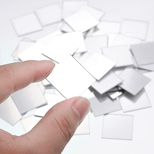 Jetec 50 Pcs Mini Size Square Mirror Adhesive, 1 x 1 Inch - Image 3