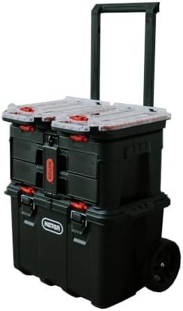 Keter Stack N Rolling Tool Box Modular Storage System 4 Piece by Unknown