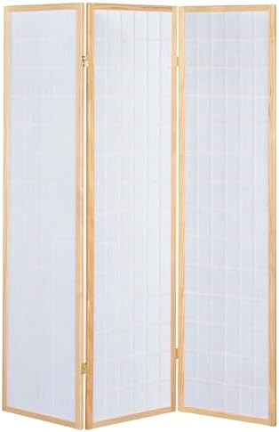 Coaster Home Furnishings - Carrie - Solid Wood - 3-Panel Folding Shoji Screen Room Divider with Linear Grid Design, Metal Hinges and Freestanding Piece - Living Room - Natural Brown - 4621 - Image 4