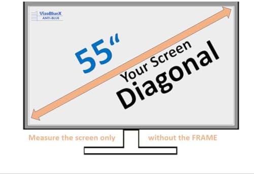 VizoBlueX 55 inch Blue Light and Damage TV Screen Protector. Protection Shield & Anti-Blue Light Filter Blocking UV for LCD LED 4K OLED QLED (48.4 x 28.5 inch) - Image 3