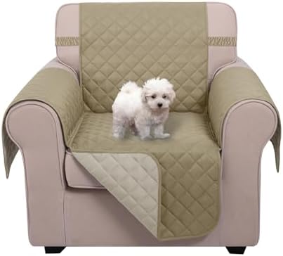 U-NICE HOME Reversible Recliner Chair Covers, Light Camel/Beige by U-NICEHOME