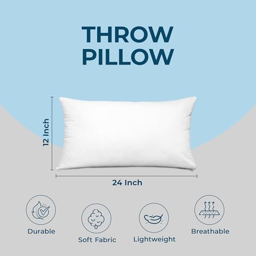 Utopia Bedding Throw Pillows, Decorative 12x24 Pillow Inserts, Set of 4 - Image 4