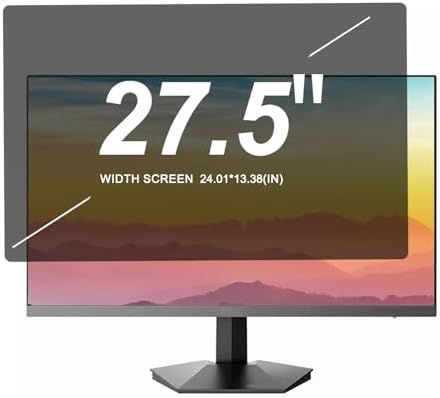 27.5" Computer Privacy Screen for Monitor Filter. Anti-Glare/Anti Blue Light/Anti Scratch Film, Glare Relieve Screen Filter Anti Fingerprint. Size Is(610*340 mm. 24.01*13.38 inch),16:10 Aspec by TYLGDSGS