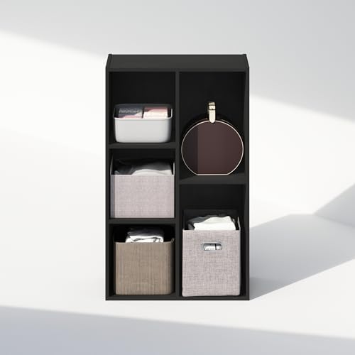 Furinno Reed Closet Organizers and Storage, 5-Cube Reversible Closet Shelves, Closet Organization Shelf, 9.4 x 19.5 x 31.5, for Bedroom, Closet, Blackwood - Image 4