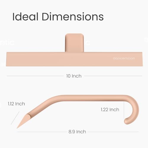 dancemoon JustHang Shower Squeegee with Built-in Hook, 10-Inch Terracotta - Image 2