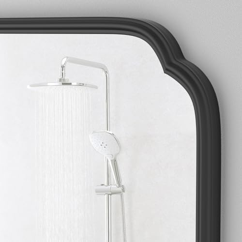 Ferytange 36 x 48 Inch Black Bathroom Vanity Mirror for Wall with Non-Rusting Metal Frame Large Rounded Rectangle Mirror for Over Sink (Horizontal/Vertical) - Image 6