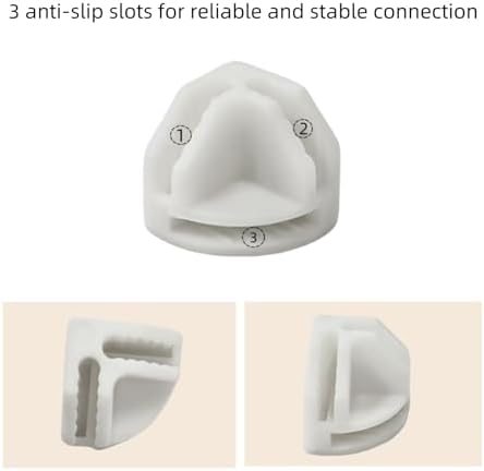 10Pcs Wire Cube Connectors, White Wire Cube Storage Connectors Corner Wire Grid Cube Shelf Plastic Connectors Clips for Wire Cube Storage Shelving Unit and Modular Closet Organizer, SATONBEYI - Image 4