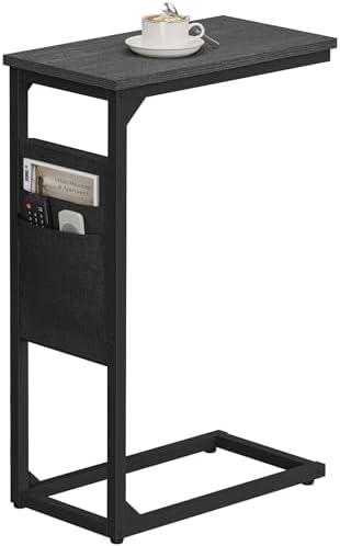 TUTOTAK C Shaped End Table, Side Table for Couch, Sofa Table by ChoosetutotakFurnitureBuildYourCozyHome