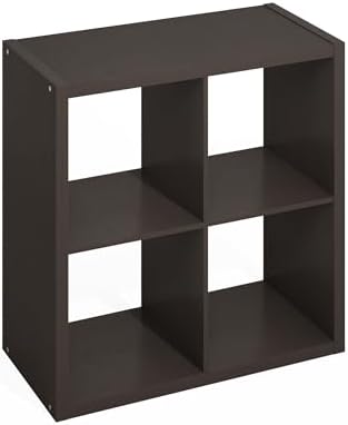 Furinno HERMITE 4-Cube Kitchen Island, Extra Thick Coffee Bar, Dark Oak - Image 7